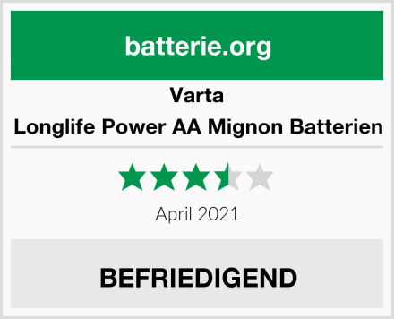 Varta Longlife Power AA Mignon Batterien Test