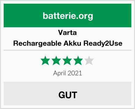 Varta Rechargeable Akku Ready2Use Test