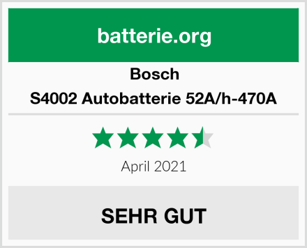 Bosch S4002 Autobatterie 52A/h-470A Test