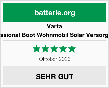 Varta LFD90 Professional Boot Wohnmobil Solar Versorgungsbatterie Test