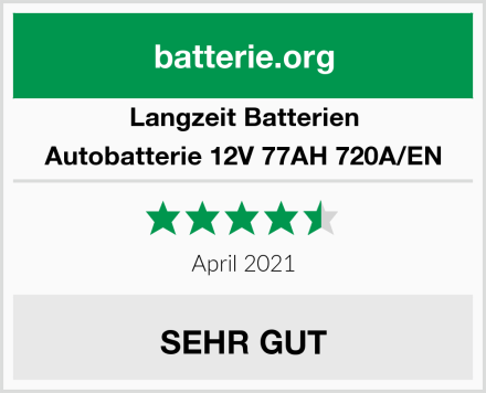 Langzeit Batterien Autobatterie 12V 77AH 720A/EN Test