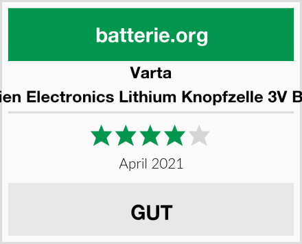 Varta Batterien Electronics Lithium Knopfzelle 3V Batterie Test