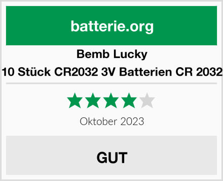 Bemb Lucky 10 Stück CR2032 3V Batterien CR 2032 Test