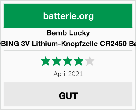 Bemb Lucky LAPROBING 3V Lithium-Knopfzelle CR2450 Batterien Test