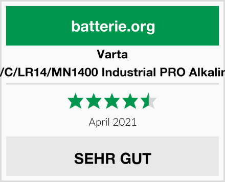 Varta 4014 Baby/C/LR14/MN1400 Industrial PRO Alkaline Batterie Test
