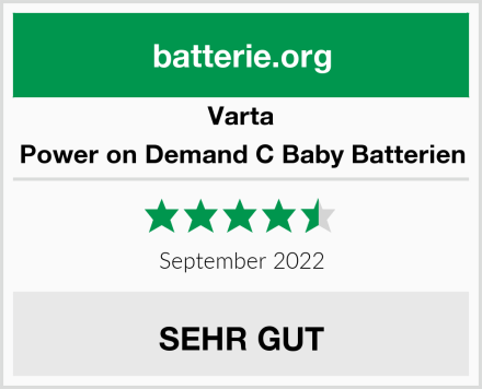 Varta Power on Demand C Baby Batterien Test