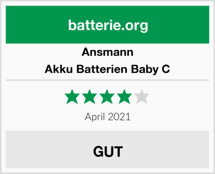 Ansmann Akku Batterien Baby C Test