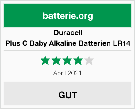 Duracell Plus C Baby Alkaline Batterien LR14 Test