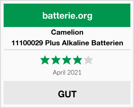 Camelion 11100029 Plus Alkaline Batterien Test