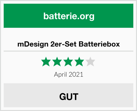  mDesign 2er-Set Batteriebox Test