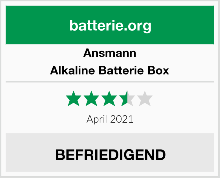 Ansmann Alkaline Batterie Box Test