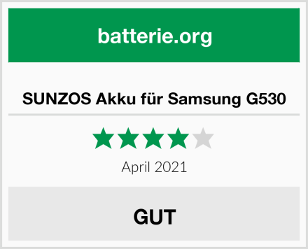  SUNZOS Akku für Samsung G530 Test