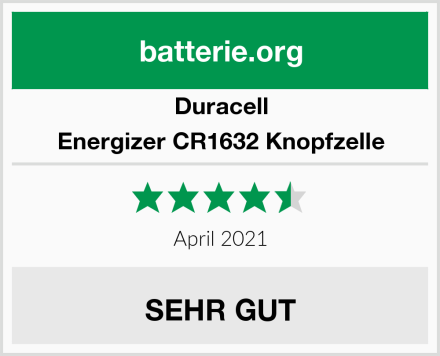 Duracell Energizer CR1632 Knopfzelle Test
