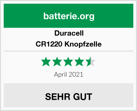 Duracell CR1220 Knopfzelle Test