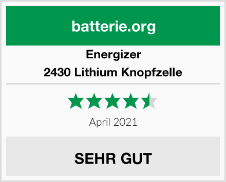 Energizer 2430 Lithium Knopfzelle Test