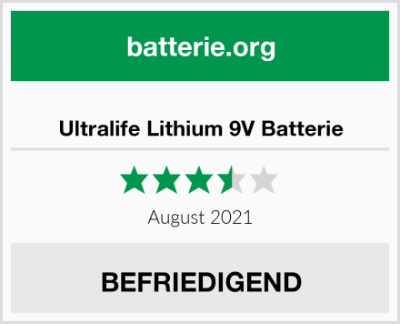  Ultralife Lithium 9V Batterie Test