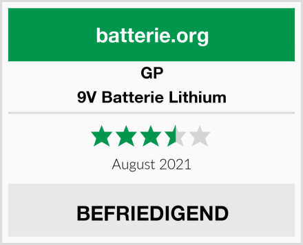 GP 9V Batterie Lithium Test