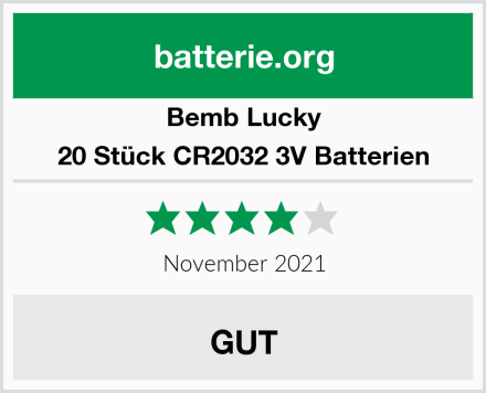 Bemb Lucky 20 Stück CR2032 3V Batterien Test