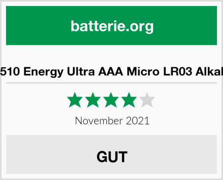  Intenso 7501510 Energy Ultra AAA Micro LR03 Alkaline Batterien Test