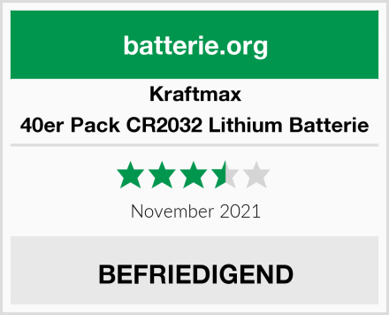 Kraftmax 40er Pack CR2032 Lithium Batterie Test