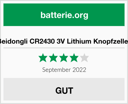  Beidongli CR2430 3V Lithium Knopfzellen Test