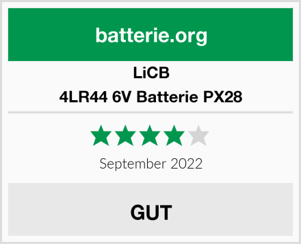 LiCB 4LR44 6V Batterie PX28 Test