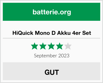  HiQuick Mono D Akku 4er Set Test