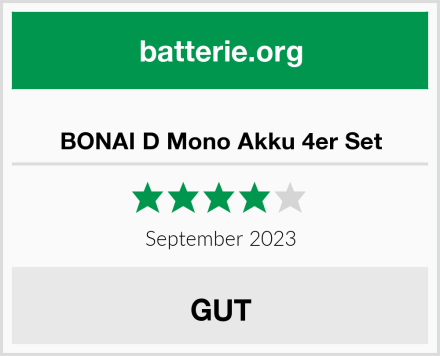  BONAI D Mono Akku 4er Set Test