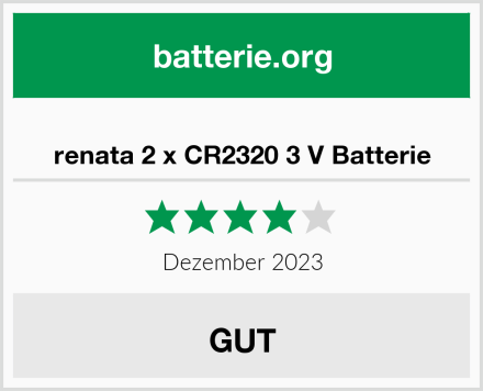  renata 2 x CR2320 3 V Batterie Test