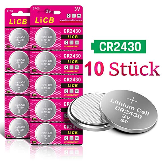 LiCB 10 Stück CR2016 3V Lithium Knopfzellen CR 2016 Batterien 