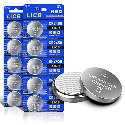 LiCB 10 Stück CR2450 3V Lithium Knopfzellen