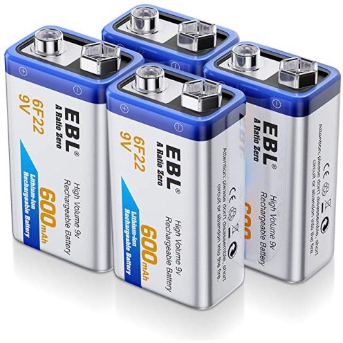 EBL 9V Li-Ionen Block Akku 6F22 Batterie